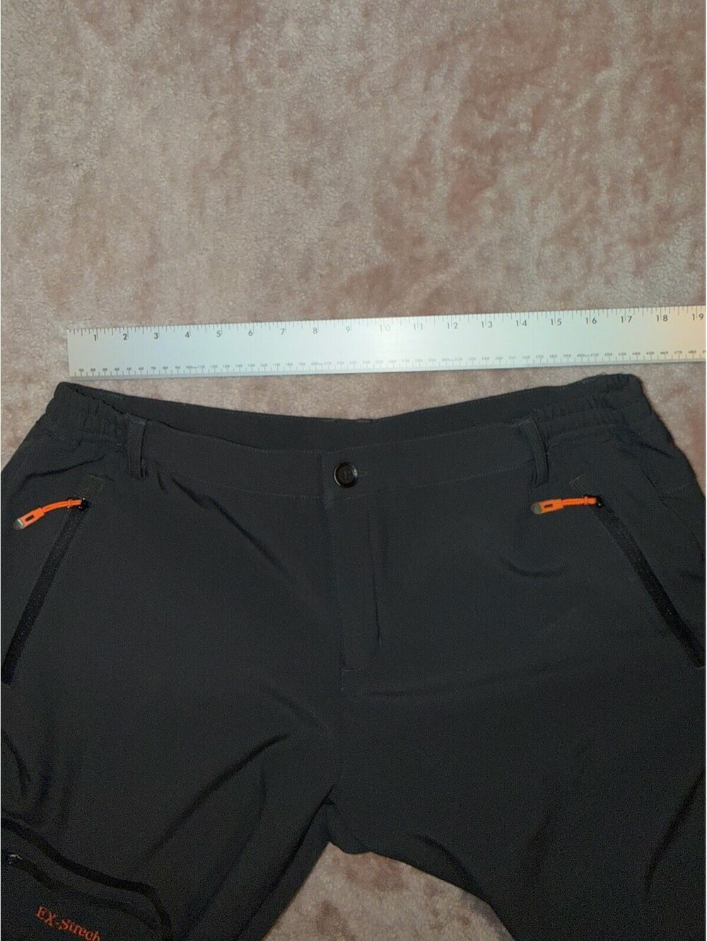 Postropaky Stretch Women 16 Short Outdoor Snow Pants Zip Leg Black/Gray & Orange - Picture 5 of 8